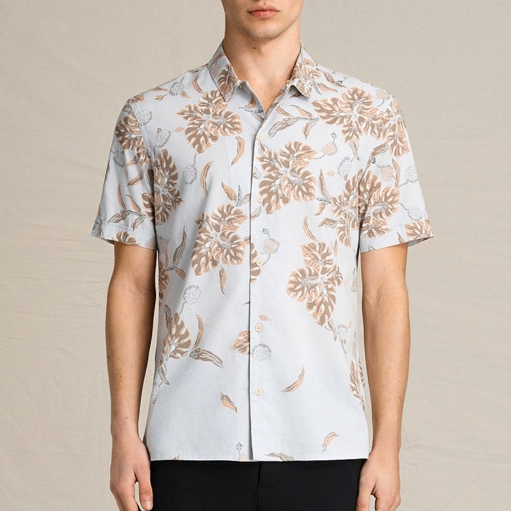 All Saints Hawaiian Kauai SS Button Down Short Sleeve Shirt